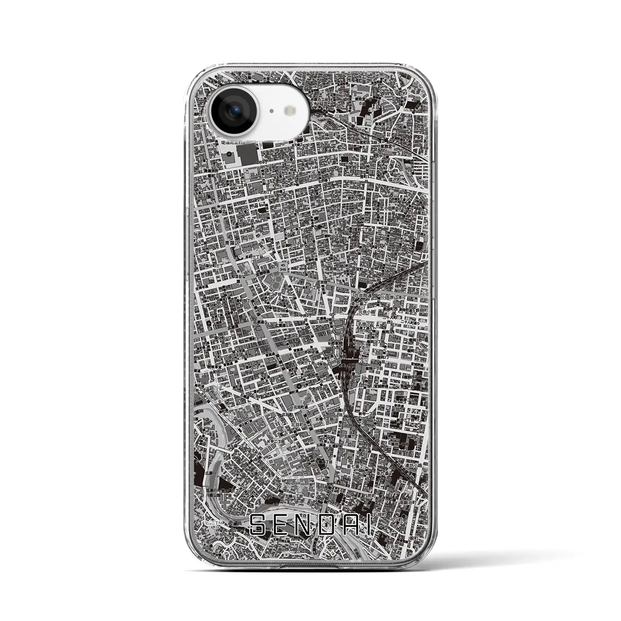 【仙台2(宮城県)】地図柄iPhoneケース(クリアタイプ)