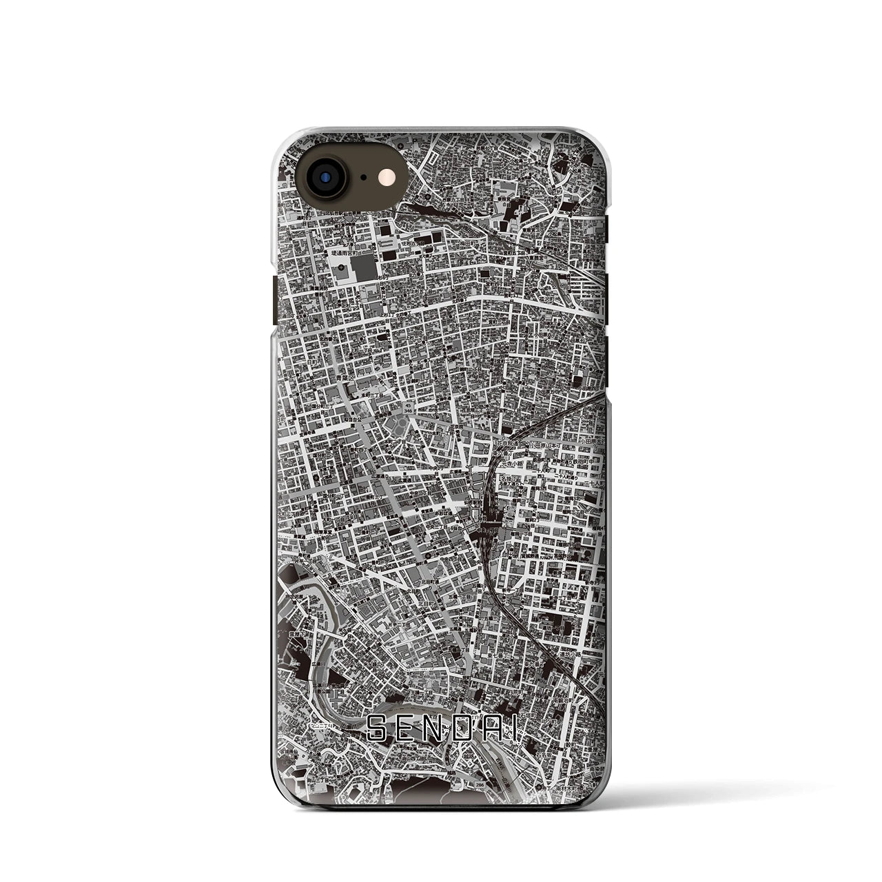 【仙台2(宮城県)】地図柄iPhoneケース(クリアタイプ)