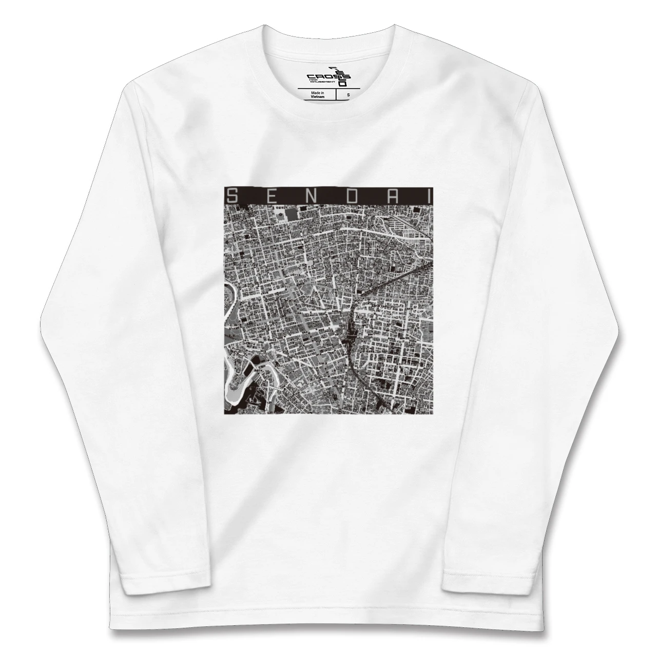 【仙台(宮城県)】地図柄ロングスリーブTシャツ