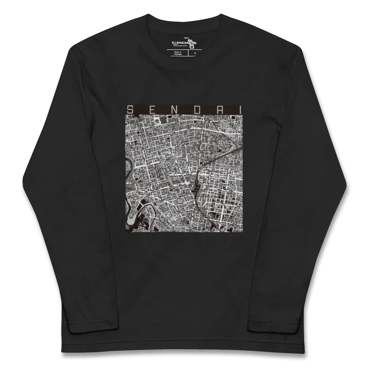 【仙台(宮城県)】地図柄ロングスリーブTシャツ