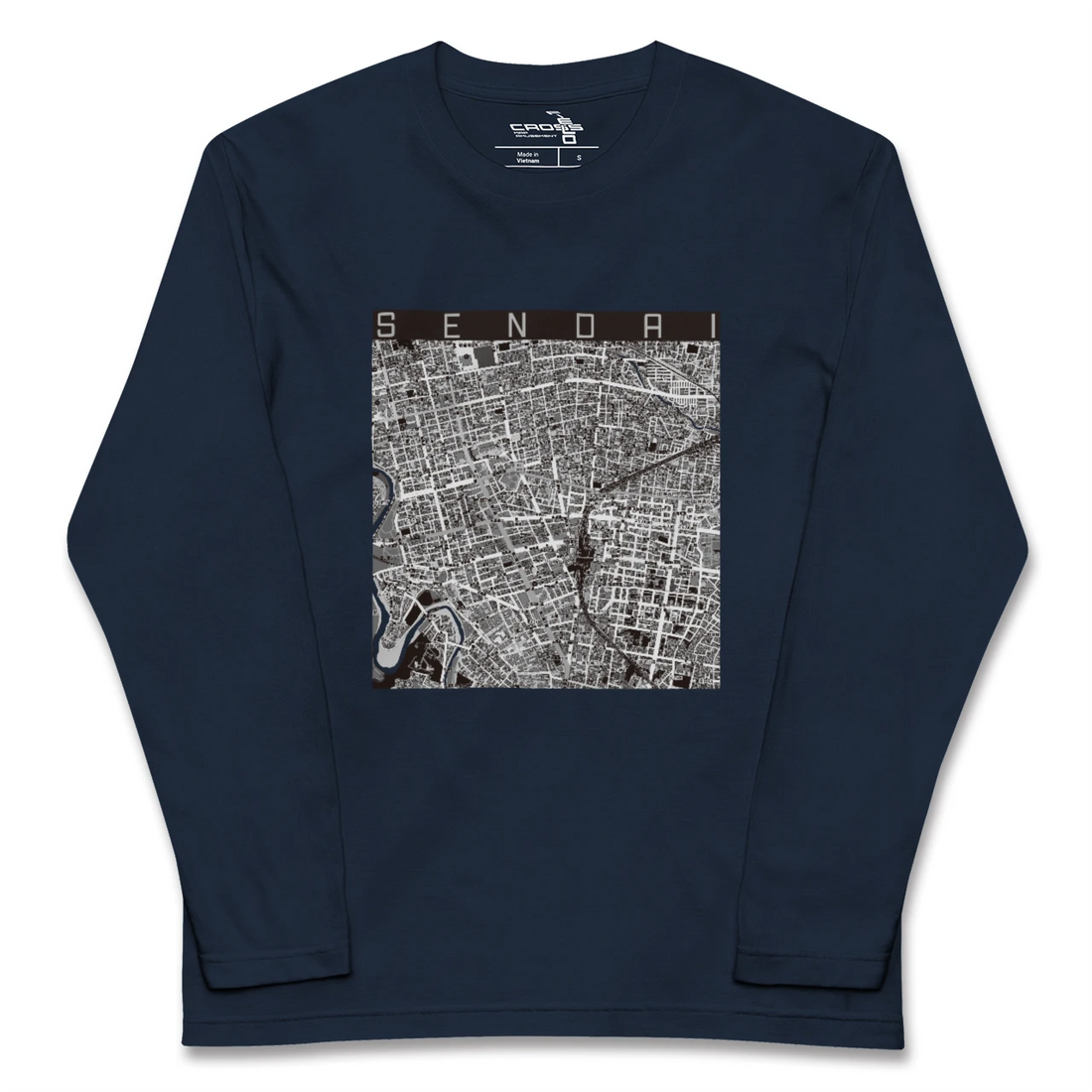 【仙台2(宮城県)】地図柄ロングスリーブTシャツ