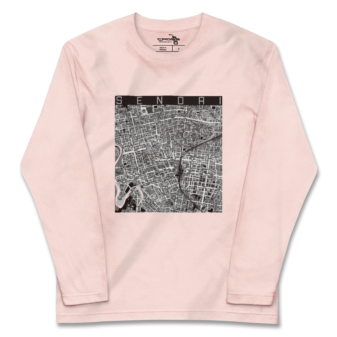 【仙台(宮城県)】地図柄ロングスリーブTシャツ