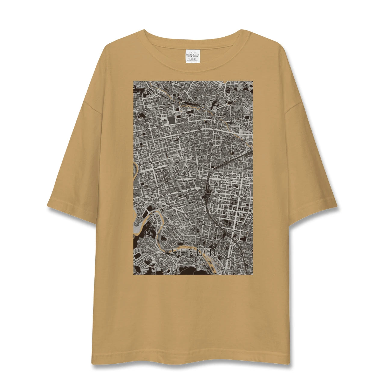 【仙台(宮城県)】地図柄ビッグシルエットTシャツ