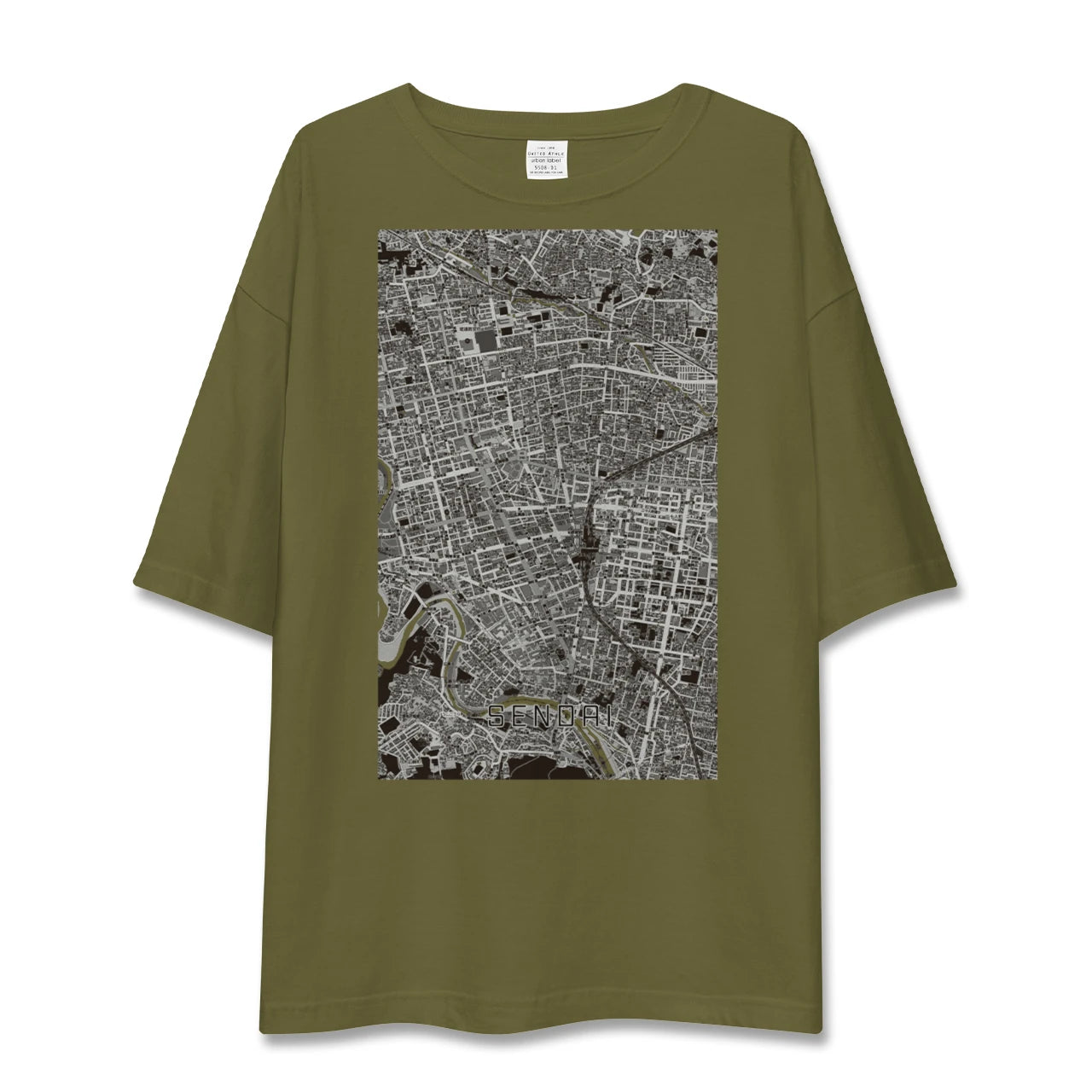 【仙台(宮城県)】地図柄ビッグシルエットTシャツ