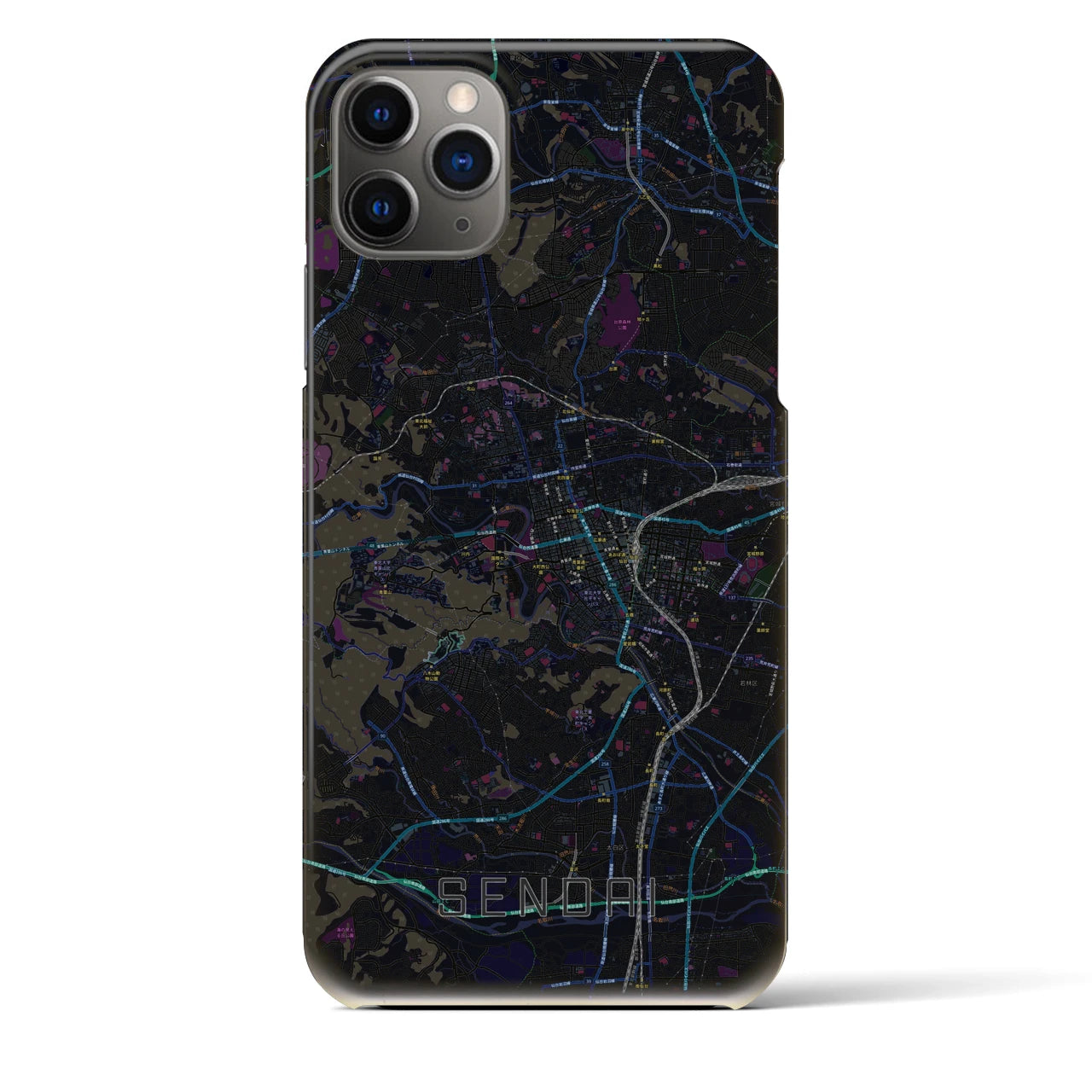 【仙台(宮城県)】地図柄iPhoneケース(バックカバータイプ)