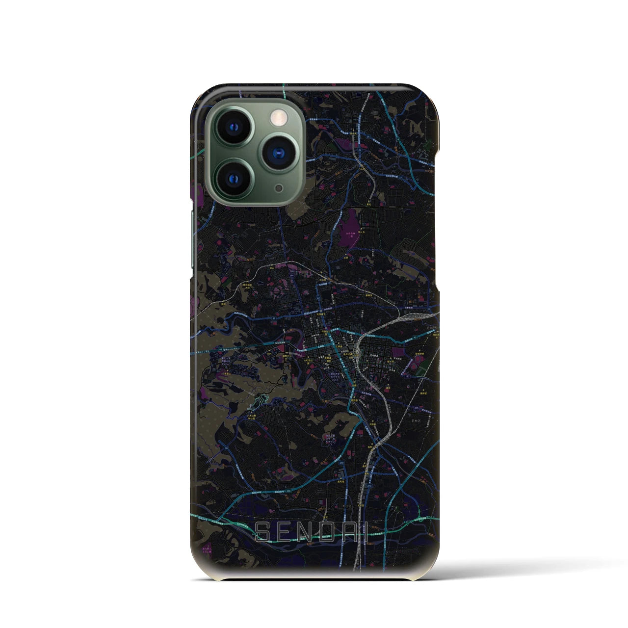 【仙台(宮城県)】地図柄iPhoneケース(バックカバータイプ)