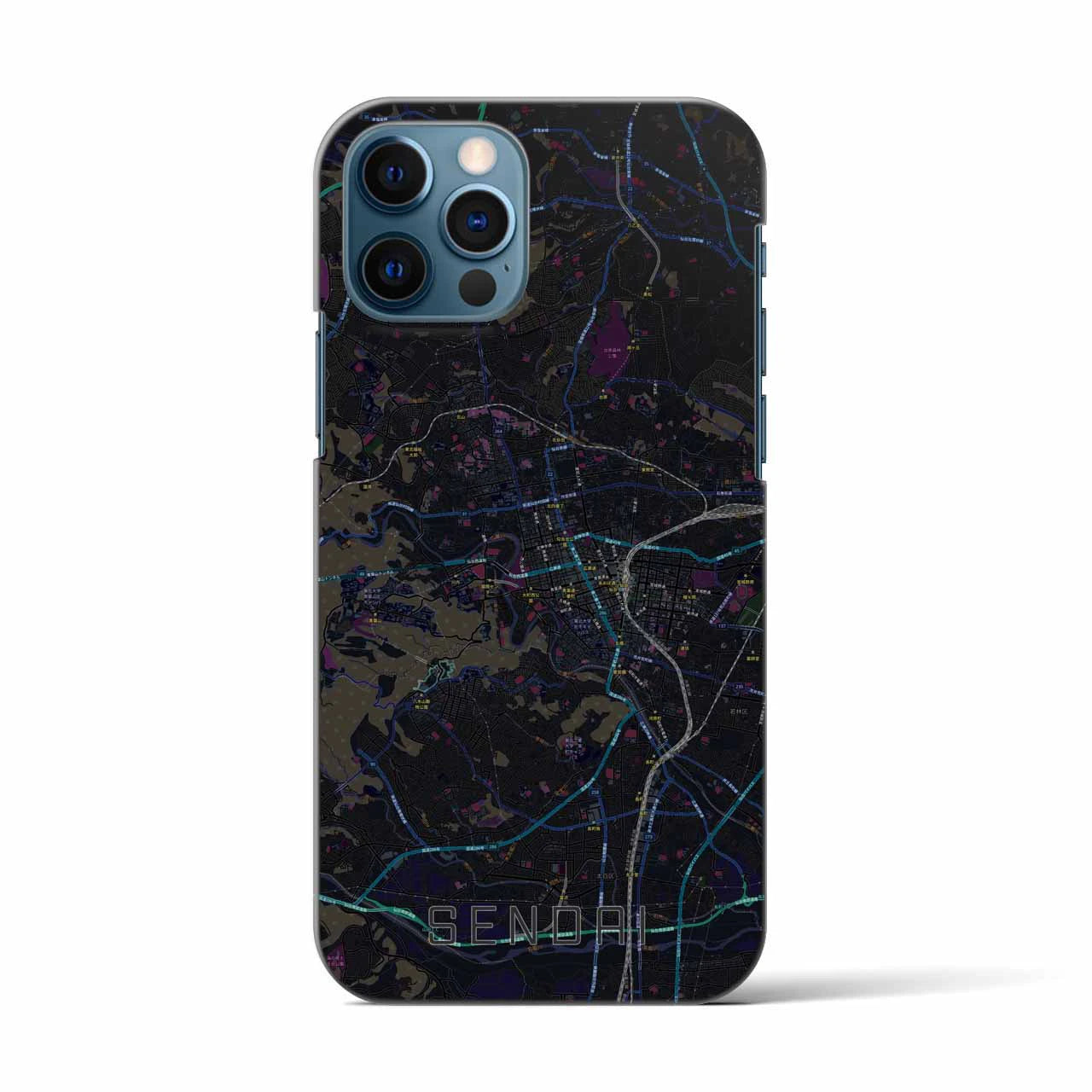 【仙台(宮城県)】地図柄iPhoneケース(バックカバータイプ)