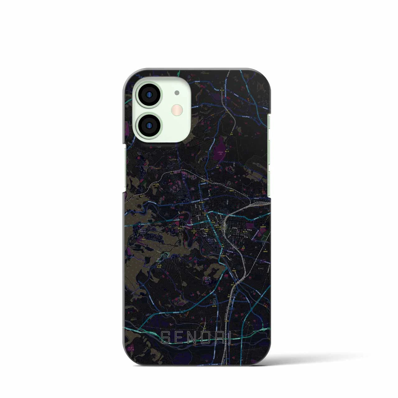 【仙台(宮城県)】地図柄iPhoneケース(バックカバータイプ)