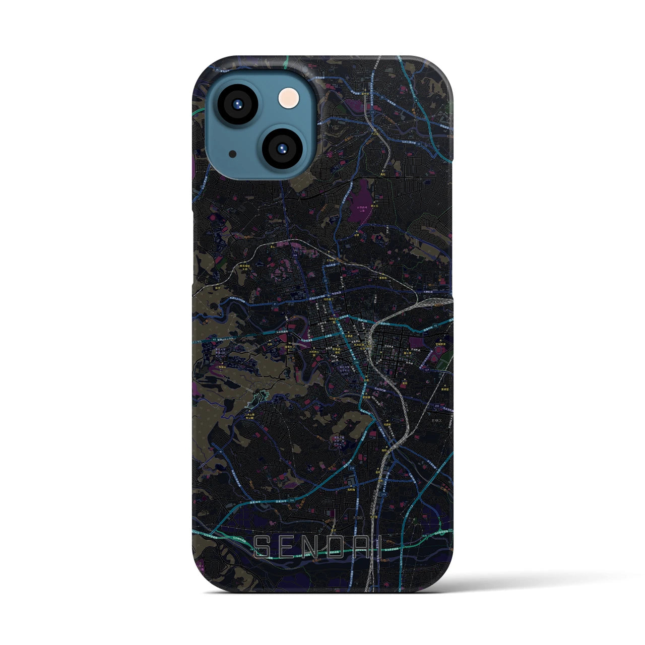 【仙台(宮城県)】地図柄iPhoneケース(バックカバータイプ)