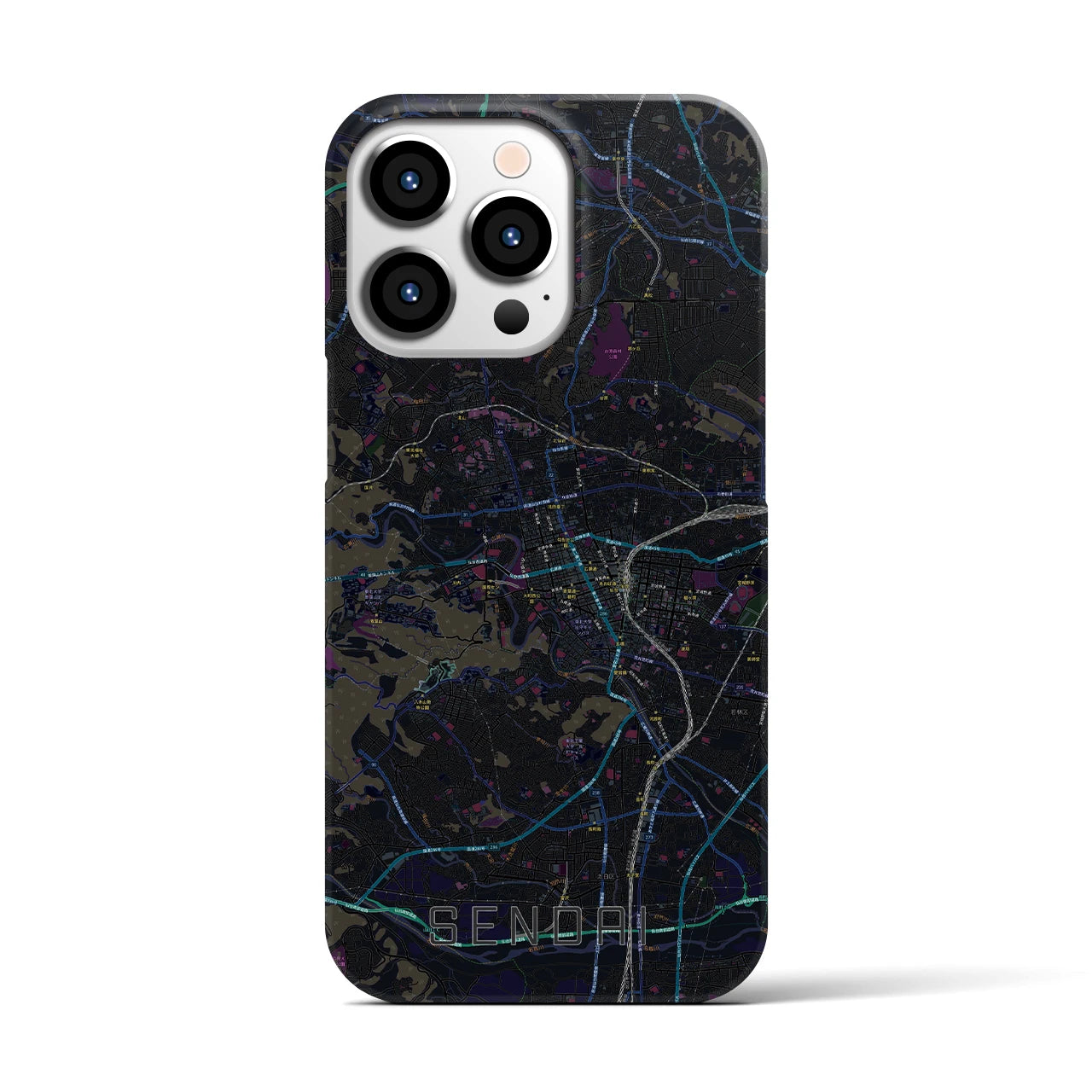 【仙台(宮城県)】地図柄iPhoneケース(バックカバータイプ)