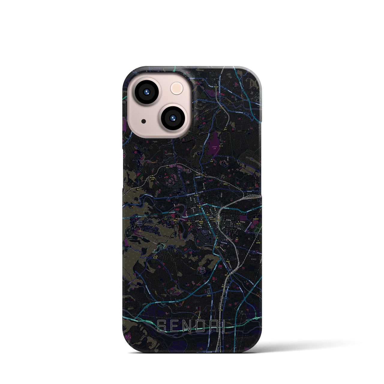 【仙台(宮城県)】地図柄iPhoneケース(バックカバータイプ)