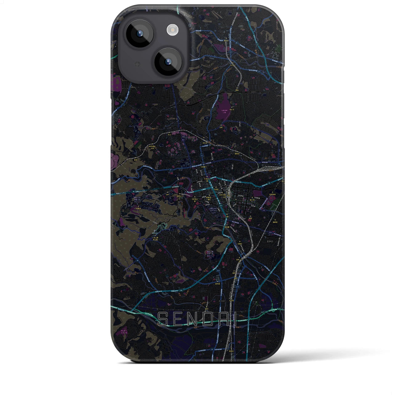 【仙台(宮城県)】地図柄iPhoneケース(バックカバータイプ)