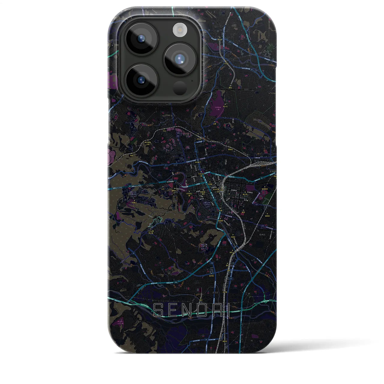 【仙台(宮城県)】地図柄iPhoneケース(バックカバータイプ)