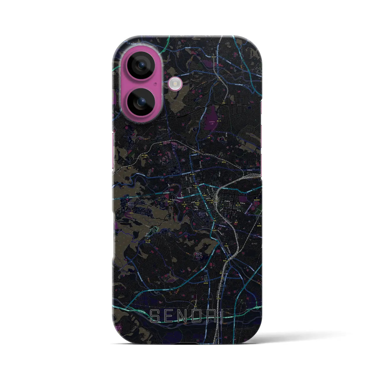 【仙台(宮城県)】地図柄iPhoneケース(バックカバータイプ)