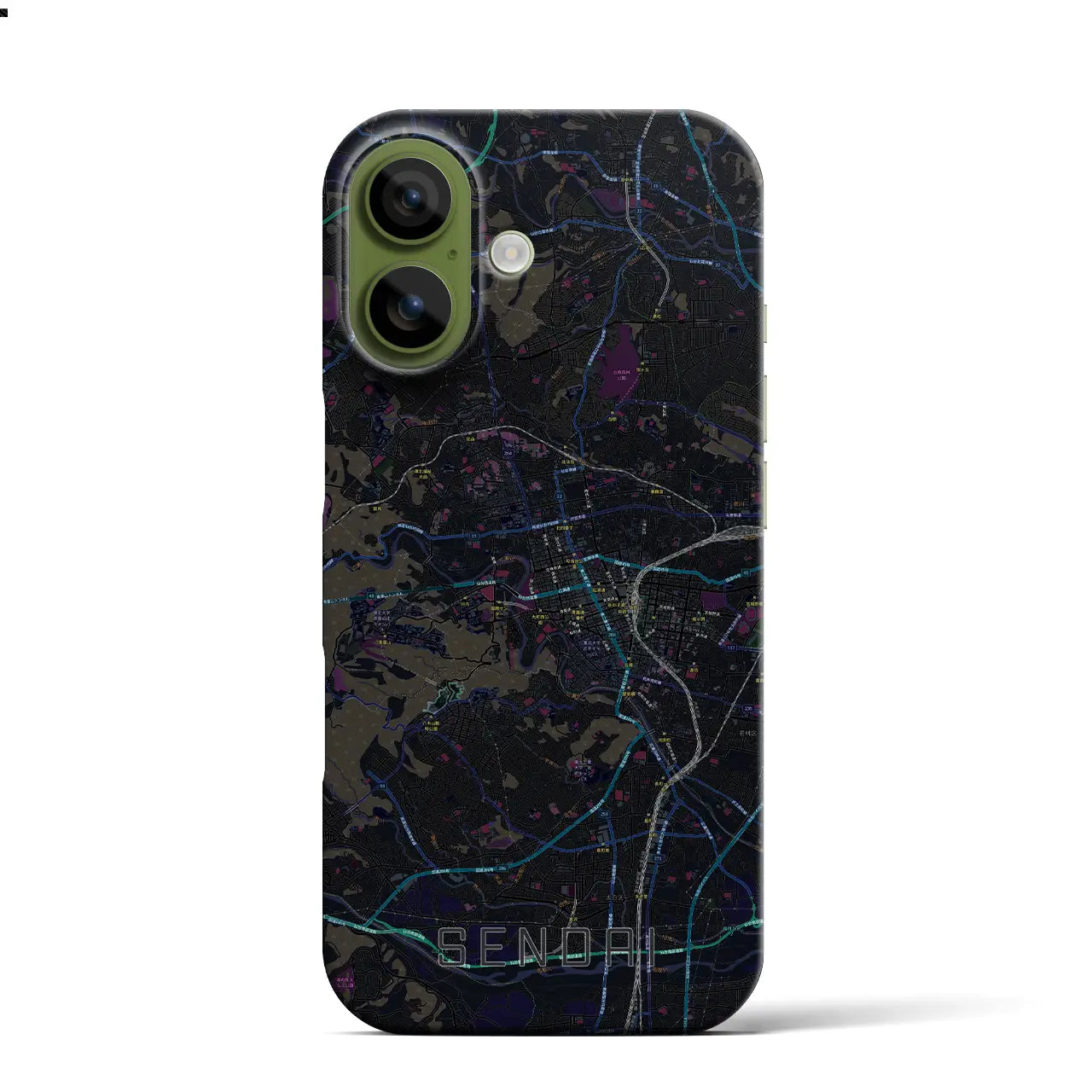 【仙台(宮城県)】地図柄iPhoneケース(バックカバータイプ)