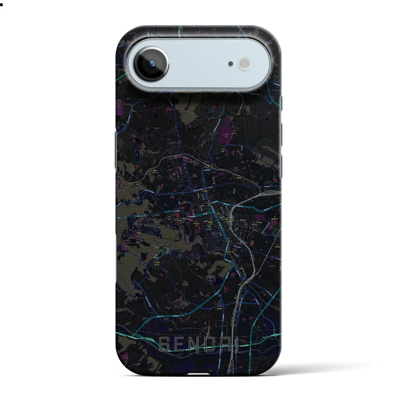 【仙台(宮城県)】地図柄iPhoneケース(バックカバータイプ)