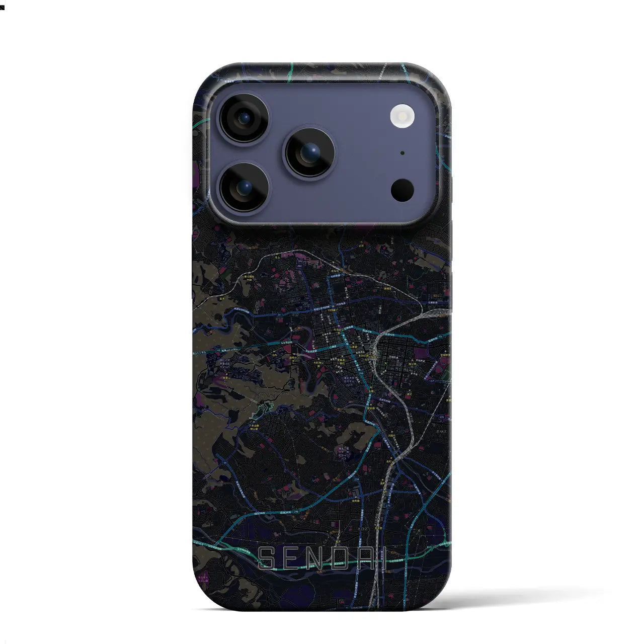 【仙台(宮城県)】地図柄iPhoneケース(バックカバータイプ)