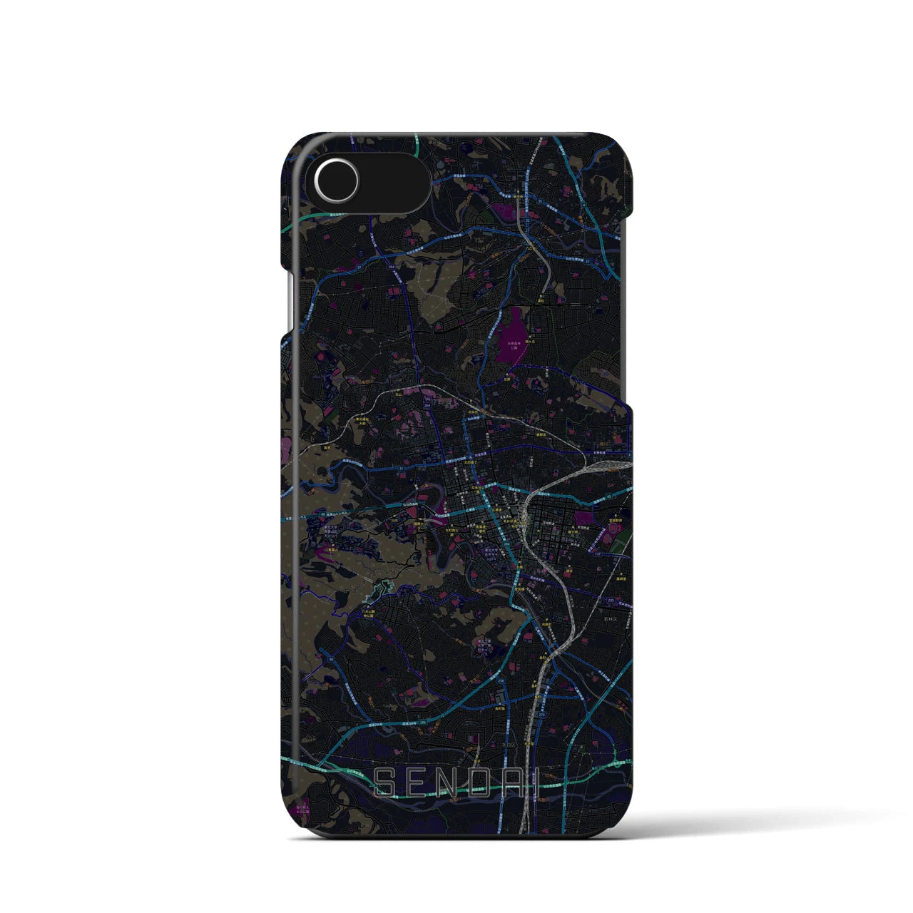 【仙台(宮城県)】地図柄iPhoneケース(バックカバータイプ)