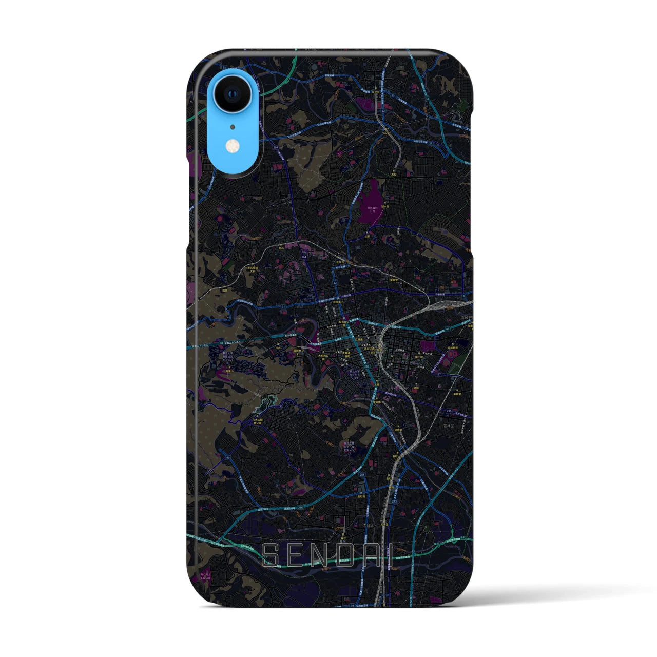 【仙台(宮城県)】地図柄iPhoneケース(バックカバータイプ)