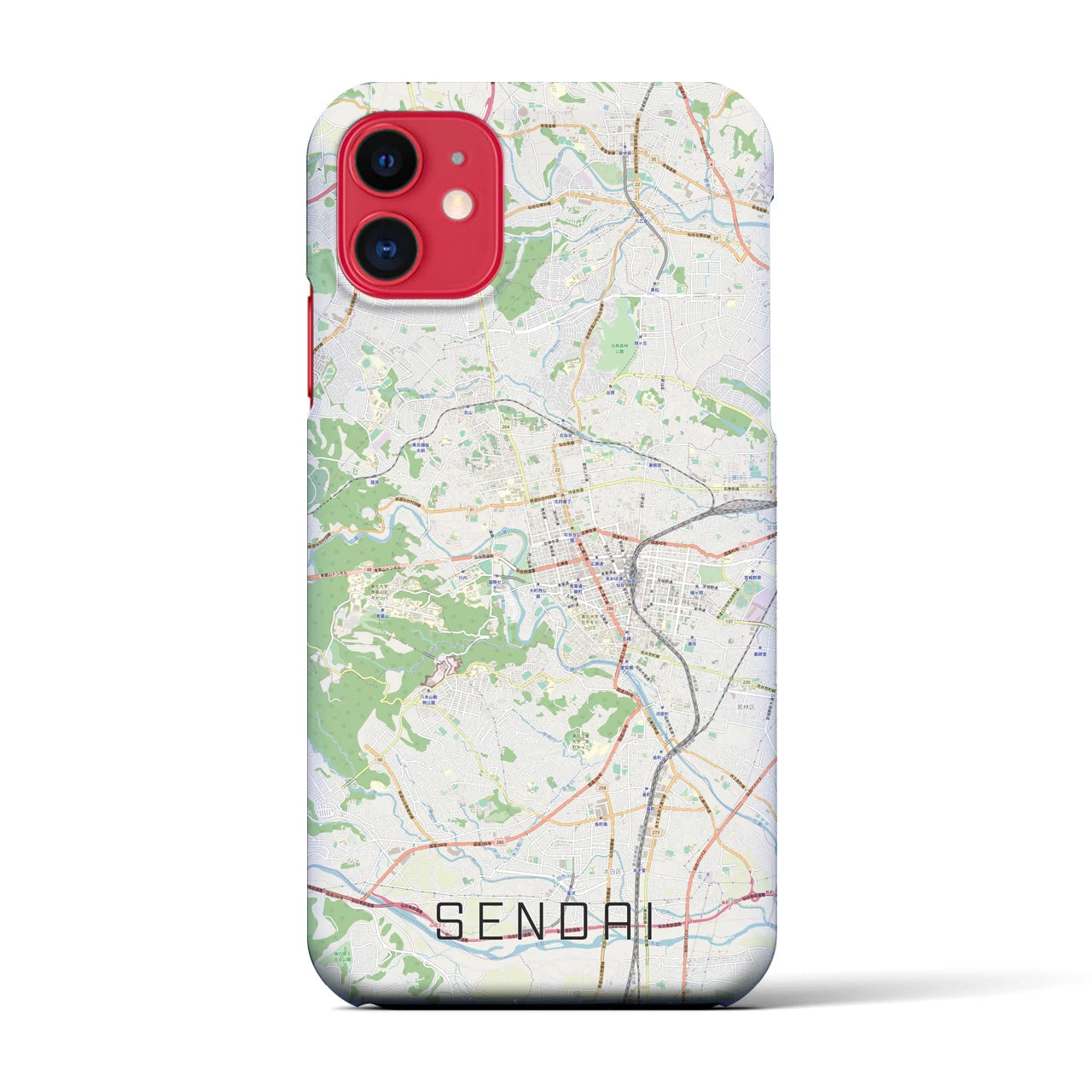 【仙台(宮城県)】地図柄iPhoneケース(バックカバータイプ)
