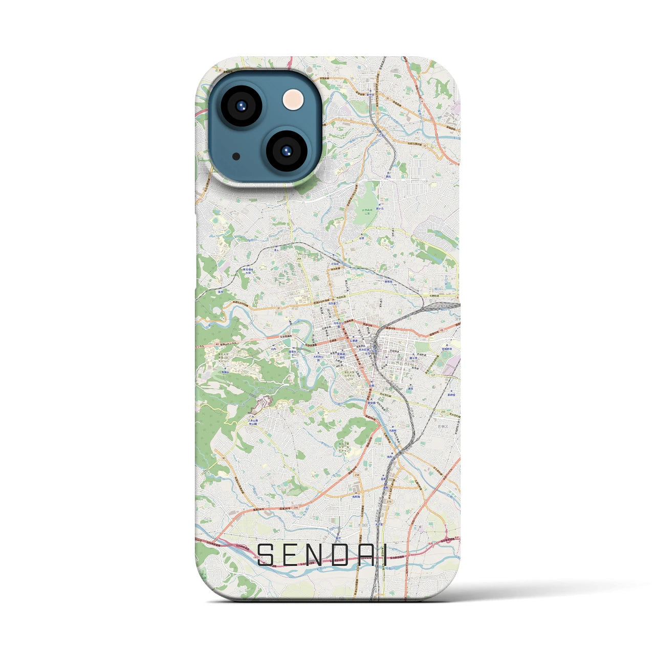 【仙台(宮城県)】地図柄iPhoneケース(バックカバータイプ)