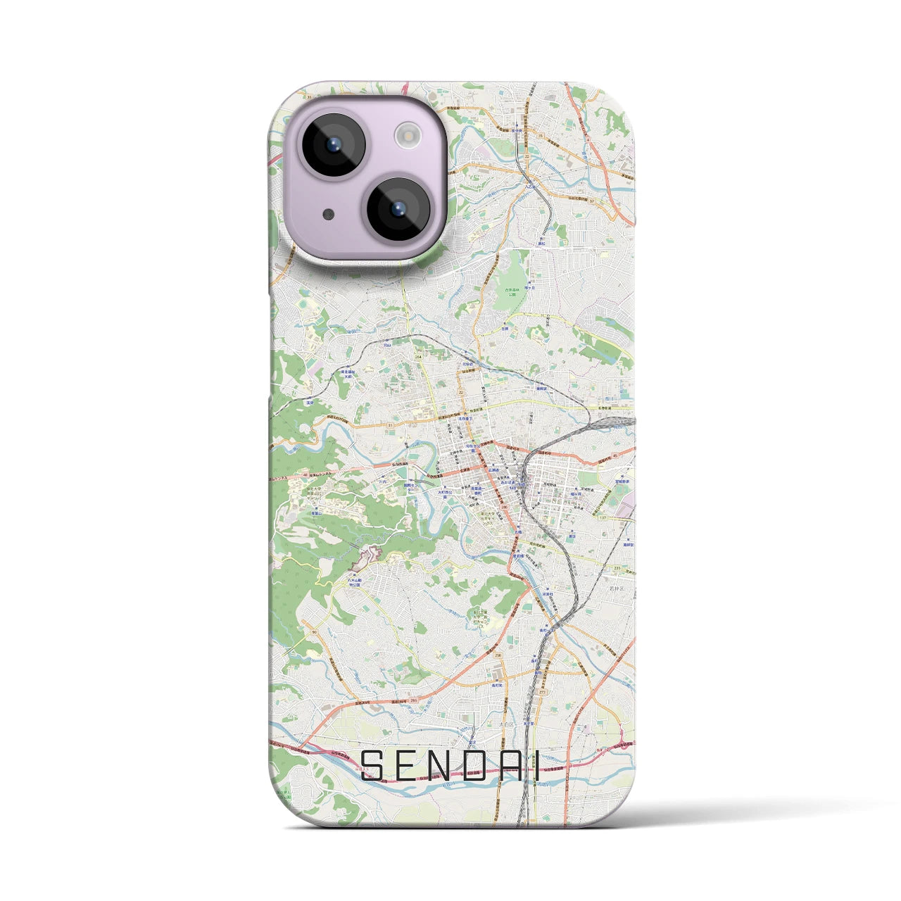 【仙台(宮城県)】地図柄iPhoneケース(バックカバータイプ)