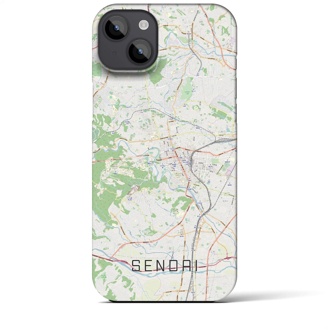 【仙台(宮城県)】地図柄iPhoneケース(バックカバータイプ)