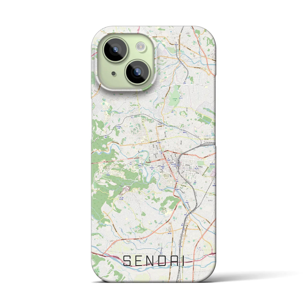 【仙台(宮城県)】地図柄iPhoneケース(バックカバータイプ)