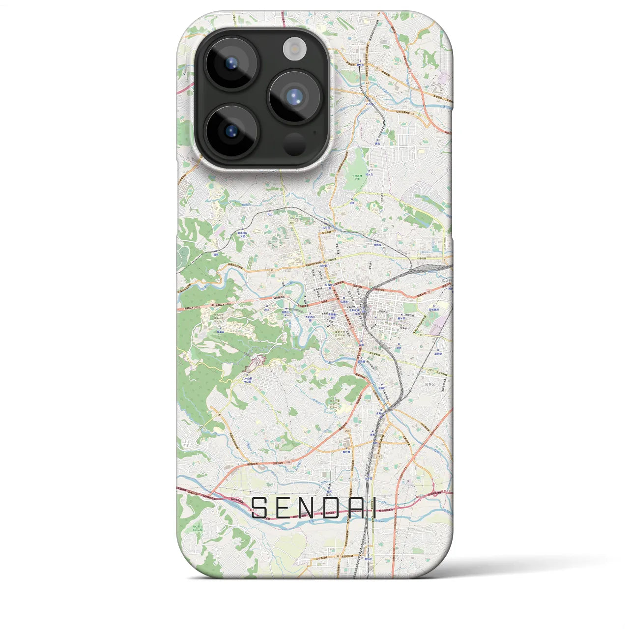 【仙台(宮城県)】地図柄iPhoneケース(バックカバータイプ)