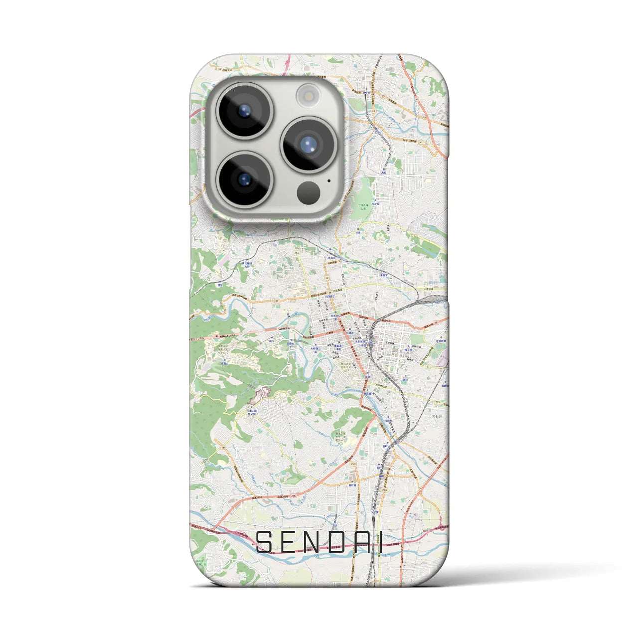 【仙台(宮城県)】地図柄iPhoneケース(バックカバータイプ)
