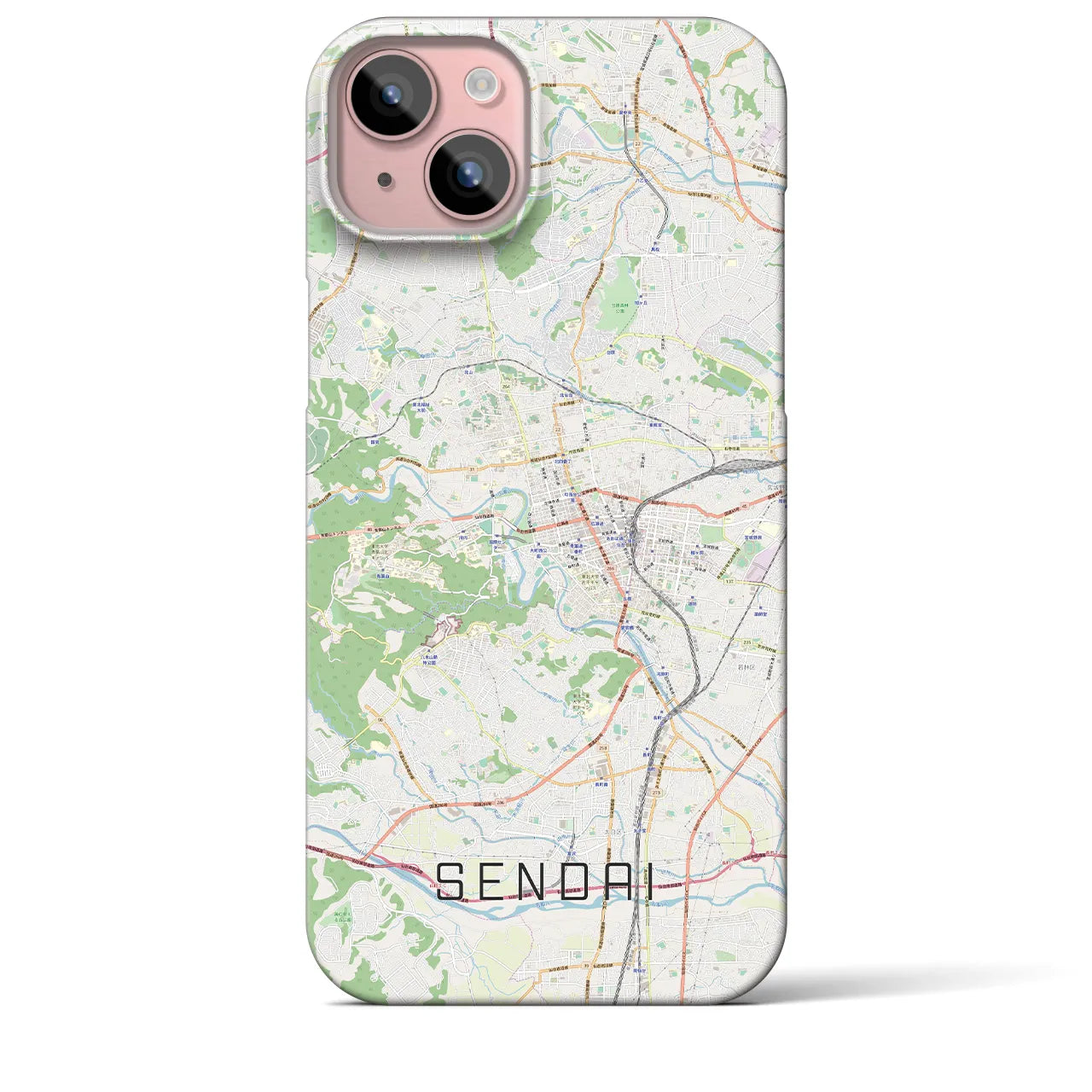 【仙台(宮城県)】地図柄iPhoneケース(バックカバータイプ)