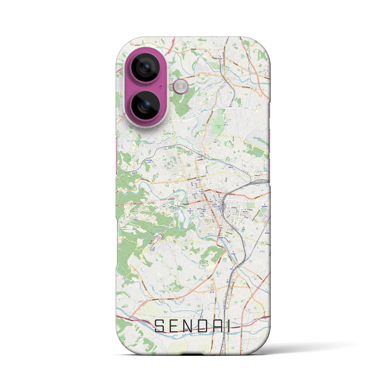 【仙台(宮城県)】地図柄iPhoneケース(バックカバータイプ)