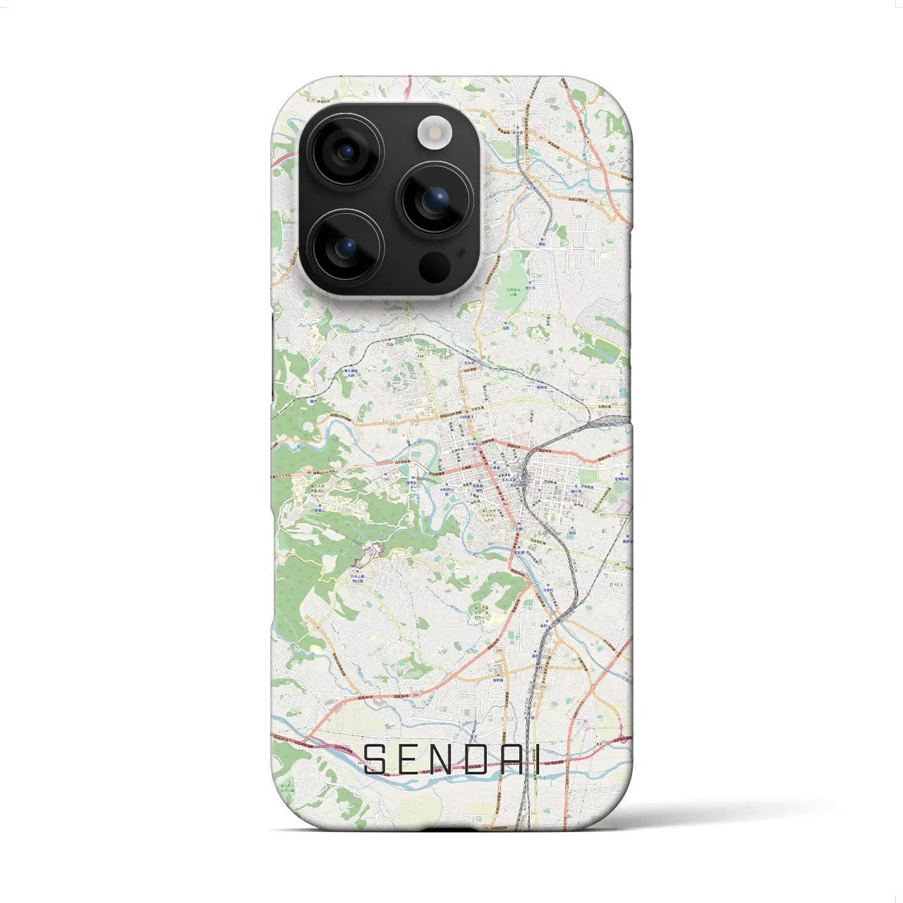 【仙台(宮城県)】地図柄iPhoneケース(バックカバータイプ)