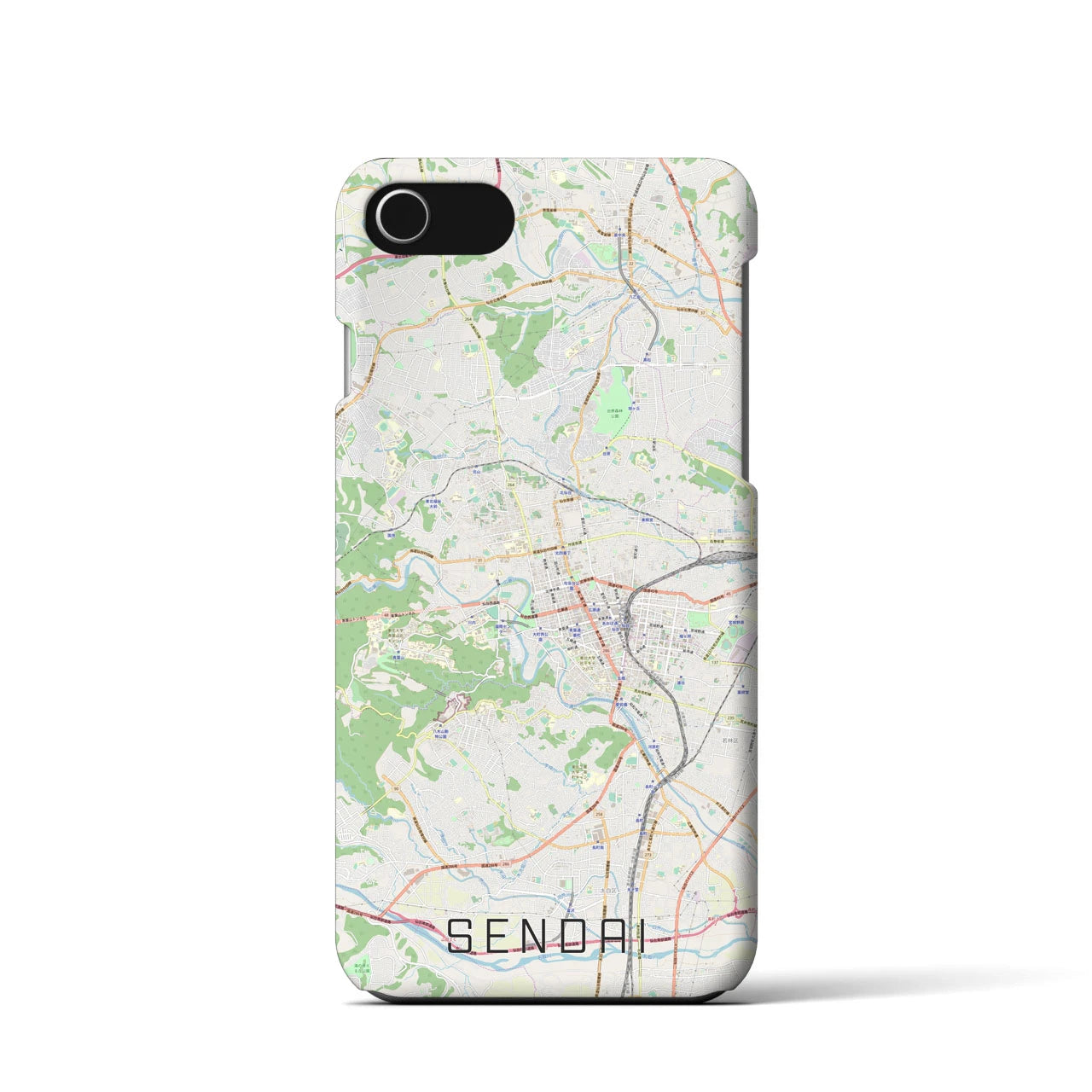 【仙台(宮城県)】地図柄iPhoneケース(バックカバータイプ)