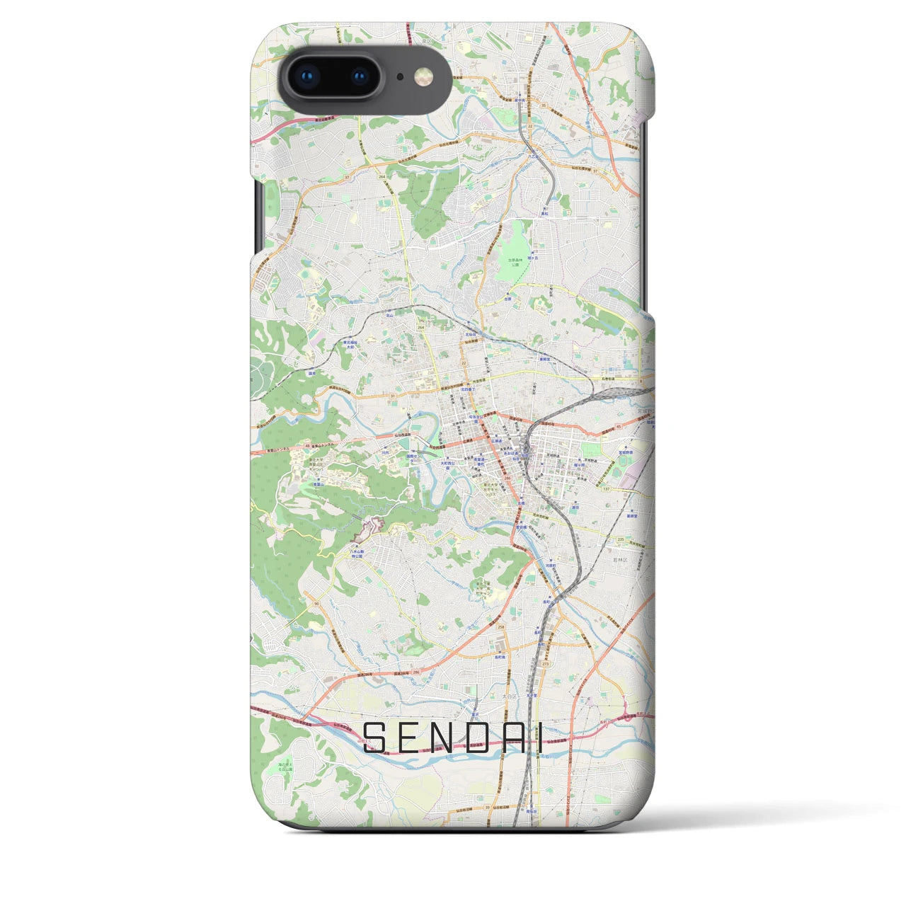 【仙台(宮城県)】地図柄iPhoneケース(バックカバータイプ)
