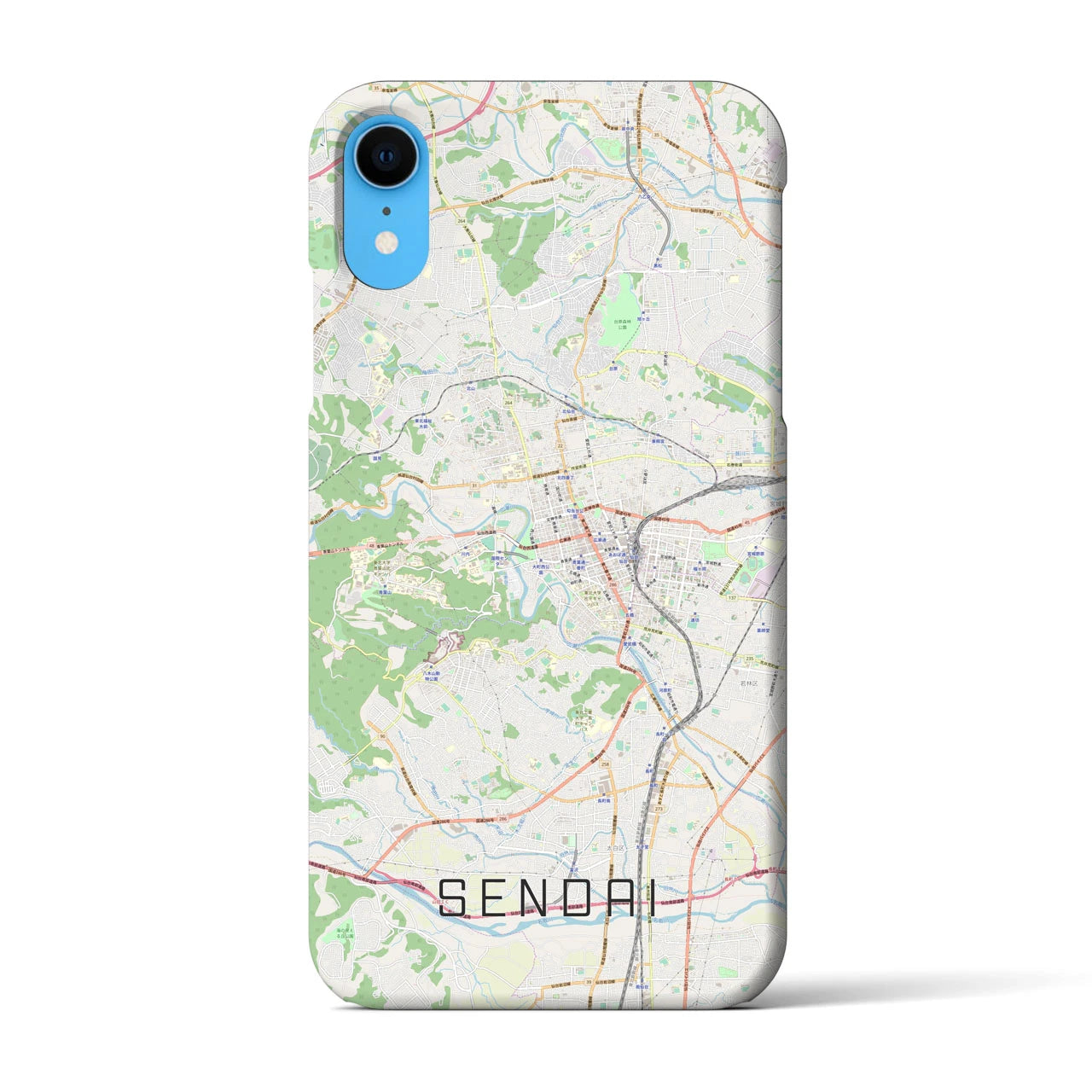 【仙台(宮城県)】地図柄iPhoneケース(バックカバータイプ)