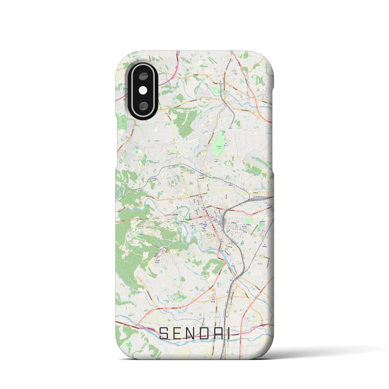 【仙台(宮城県)】地図柄iPhoneケース(バックカバータイプ)