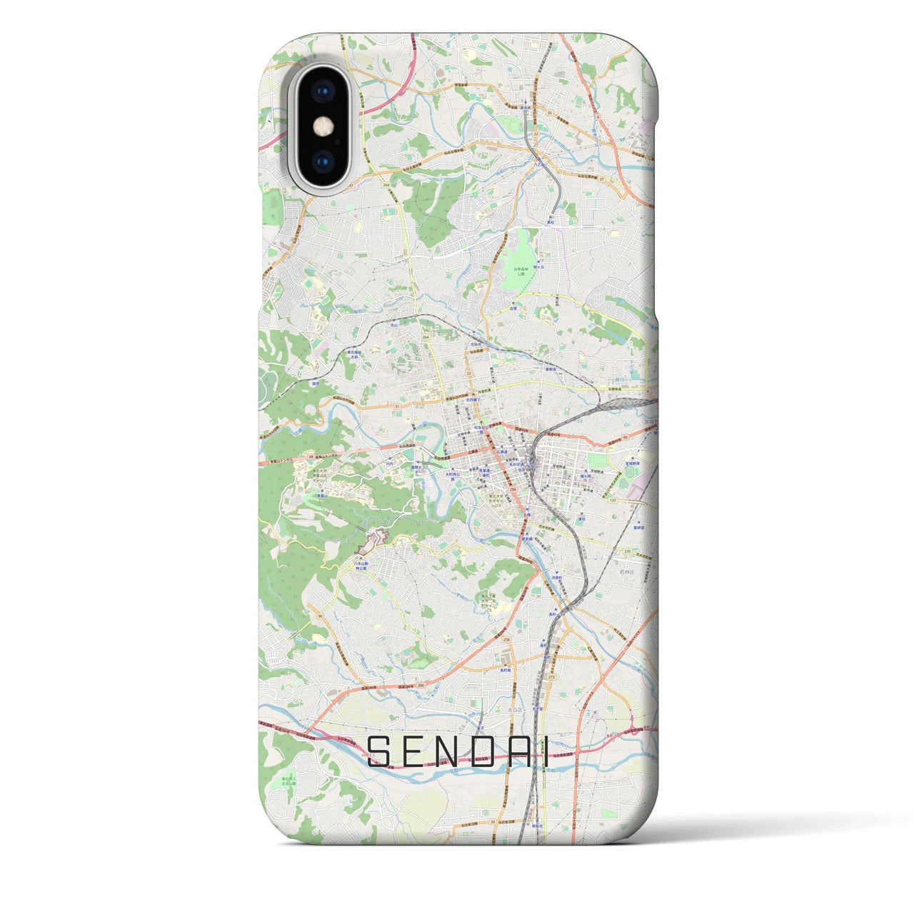 【仙台(宮城県)】地図柄iPhoneケース(バックカバータイプ)