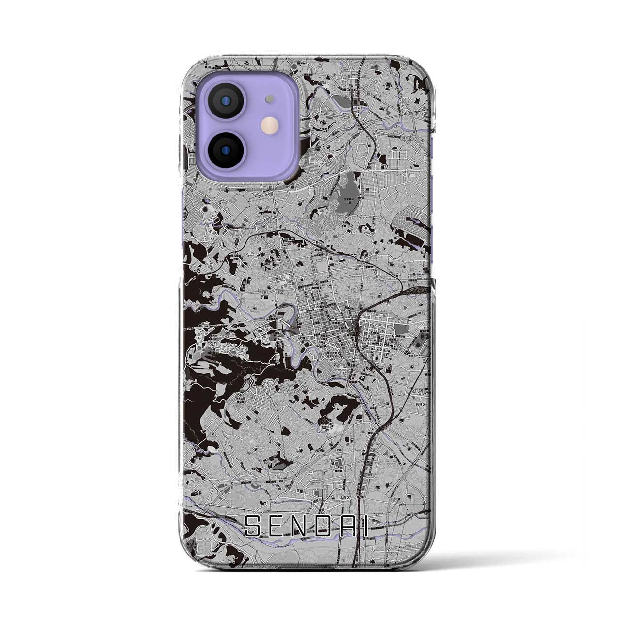 【仙台(宮城県)】地図柄iPhoneケース(クリアタイプ)