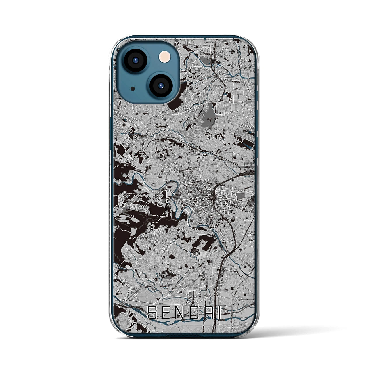 【仙台(宮城県)】地図柄iPhoneケース(クリアタイプ)