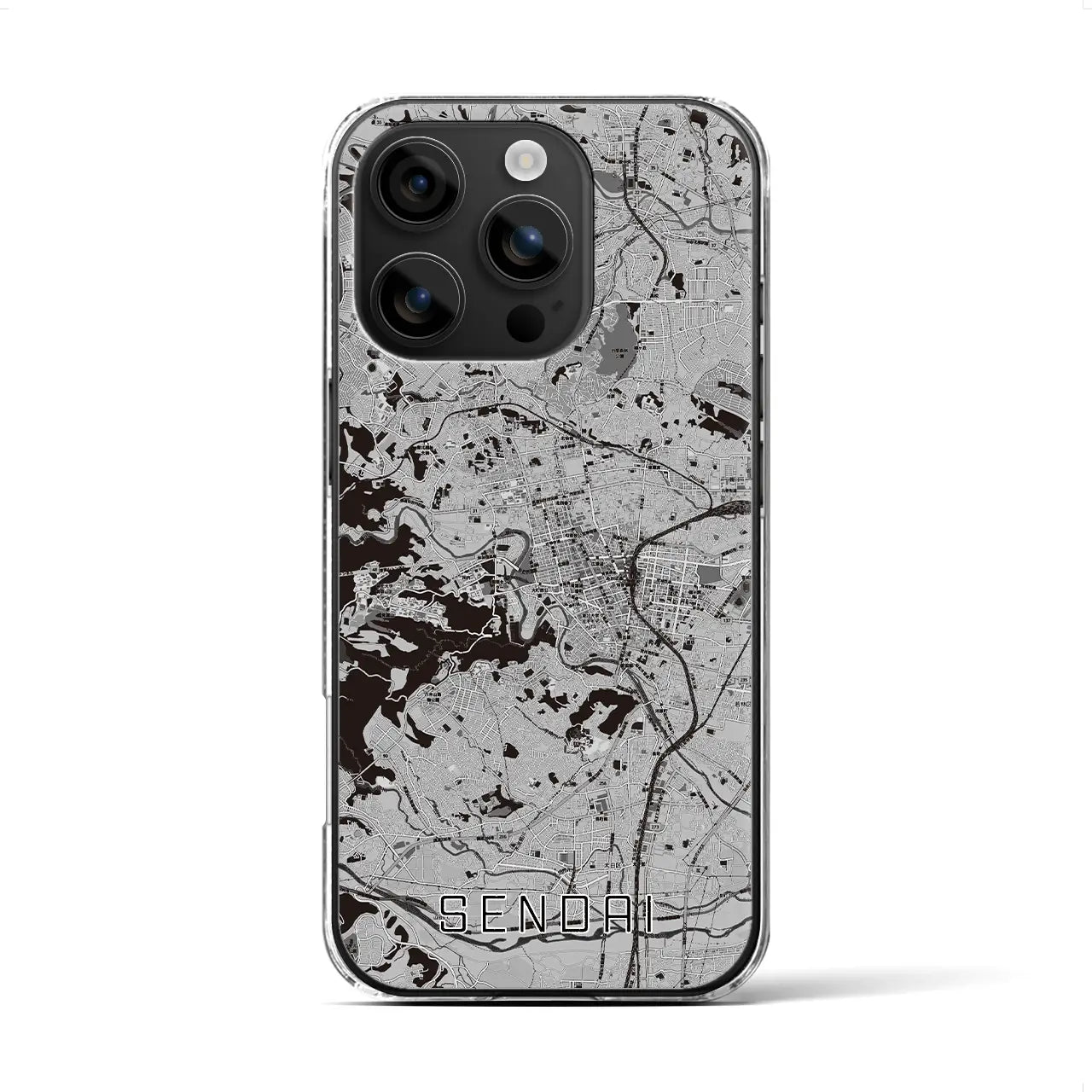 【仙台(宮城県)】地図柄iPhoneケース(クリアタイプ)