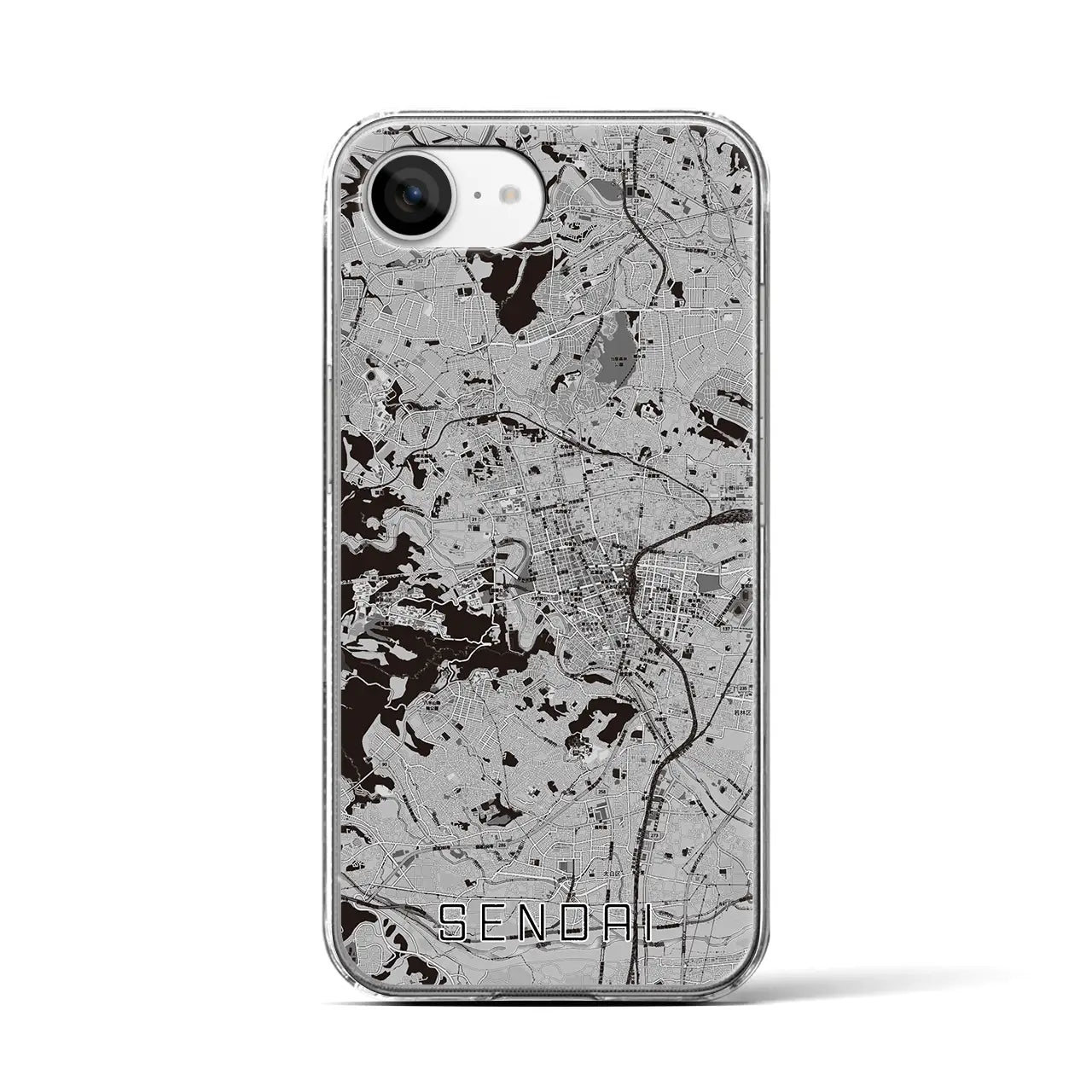 【仙台(宮城県)】地図柄iPhoneケース(クリアタイプ)