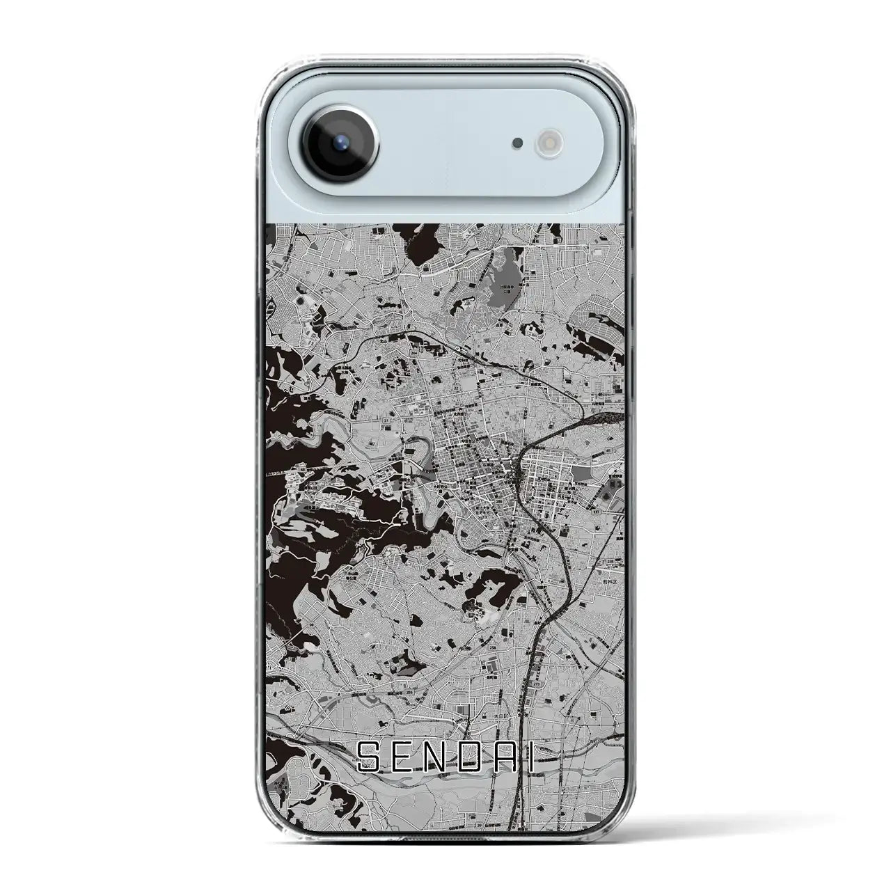 【仙台(宮城県)】地図柄iPhoneケース(クリアタイプ)