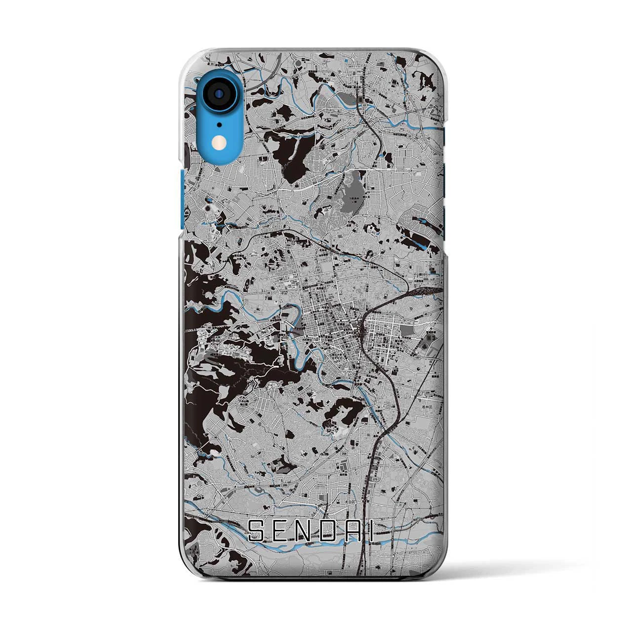 【仙台(宮城県)】地図柄iPhoneケース(クリアタイプ)
