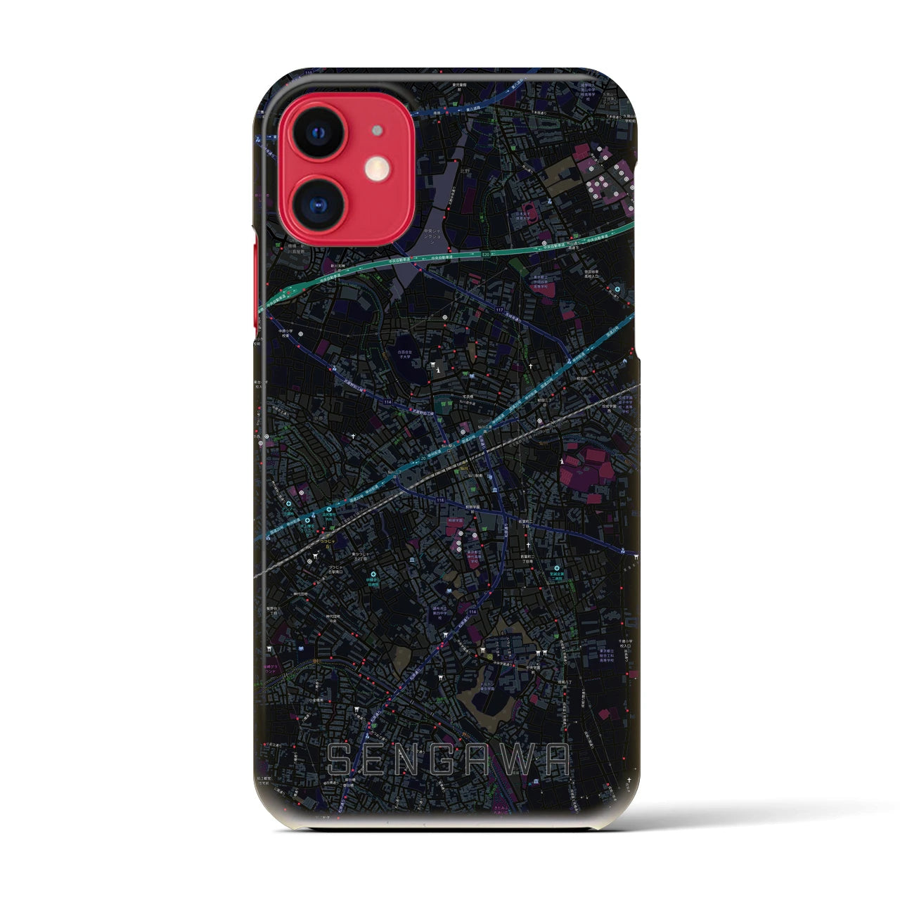 【仙川(東京都)】地図柄iPhoneケース(バックカバータイプ)