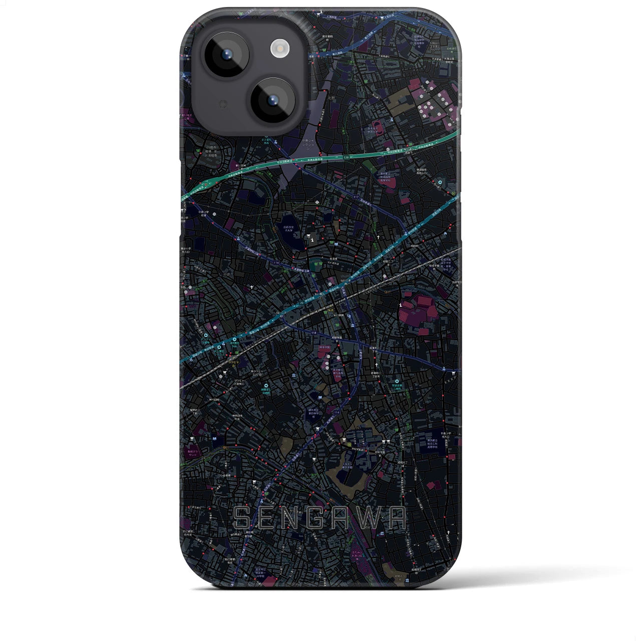 【仙川(東京都)】地図柄iPhoneケース(バックカバータイプ)