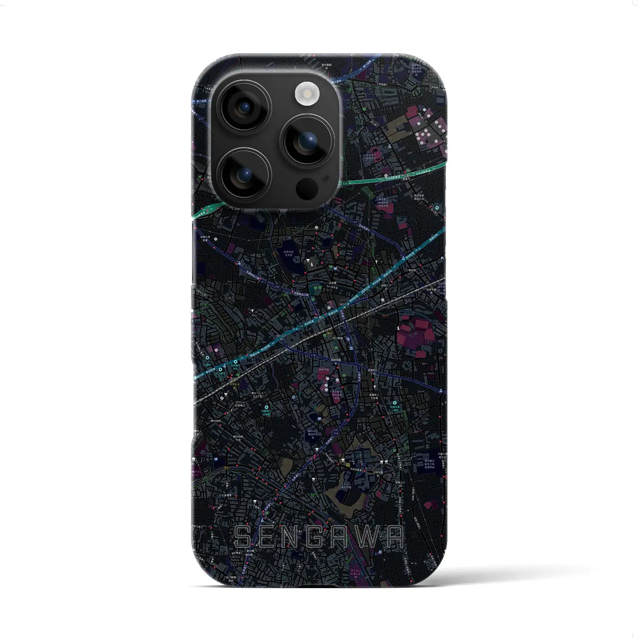 【仙川(東京都)】地図柄iPhoneケース(バックカバータイプ)