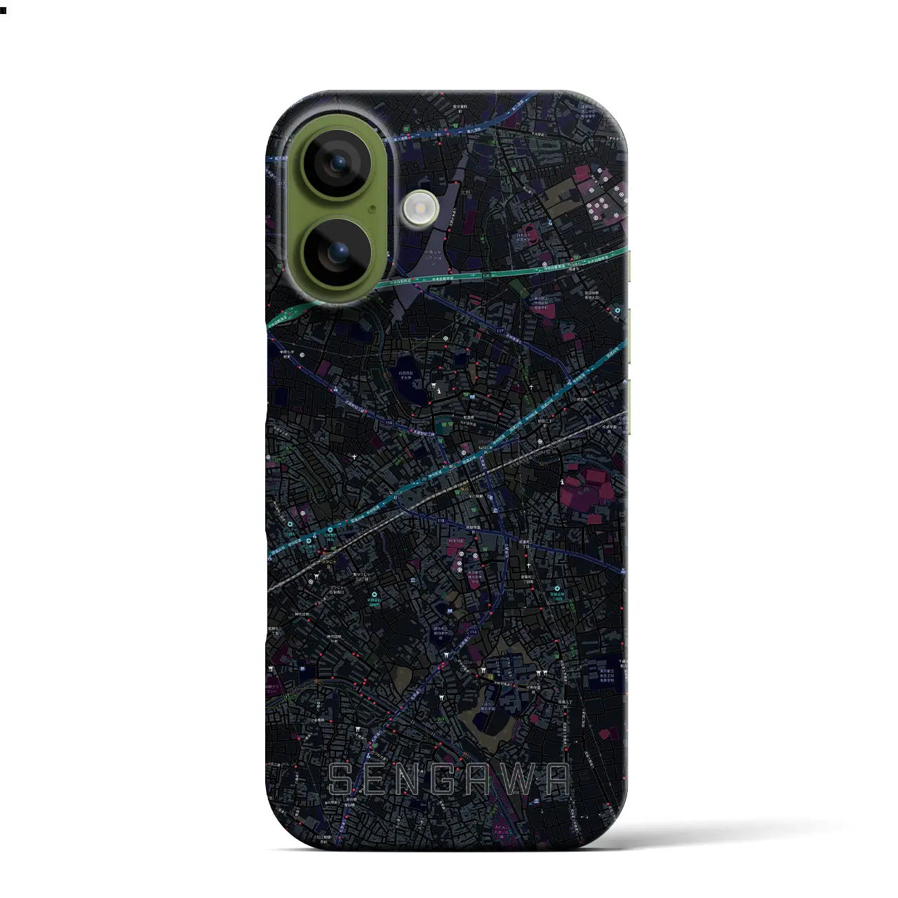 【仙川(東京都)】地図柄iPhoneケース(バックカバータイプ)