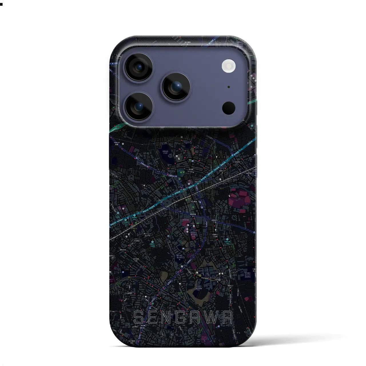 【仙川(東京都)】地図柄iPhoneケース(バックカバータイプ)