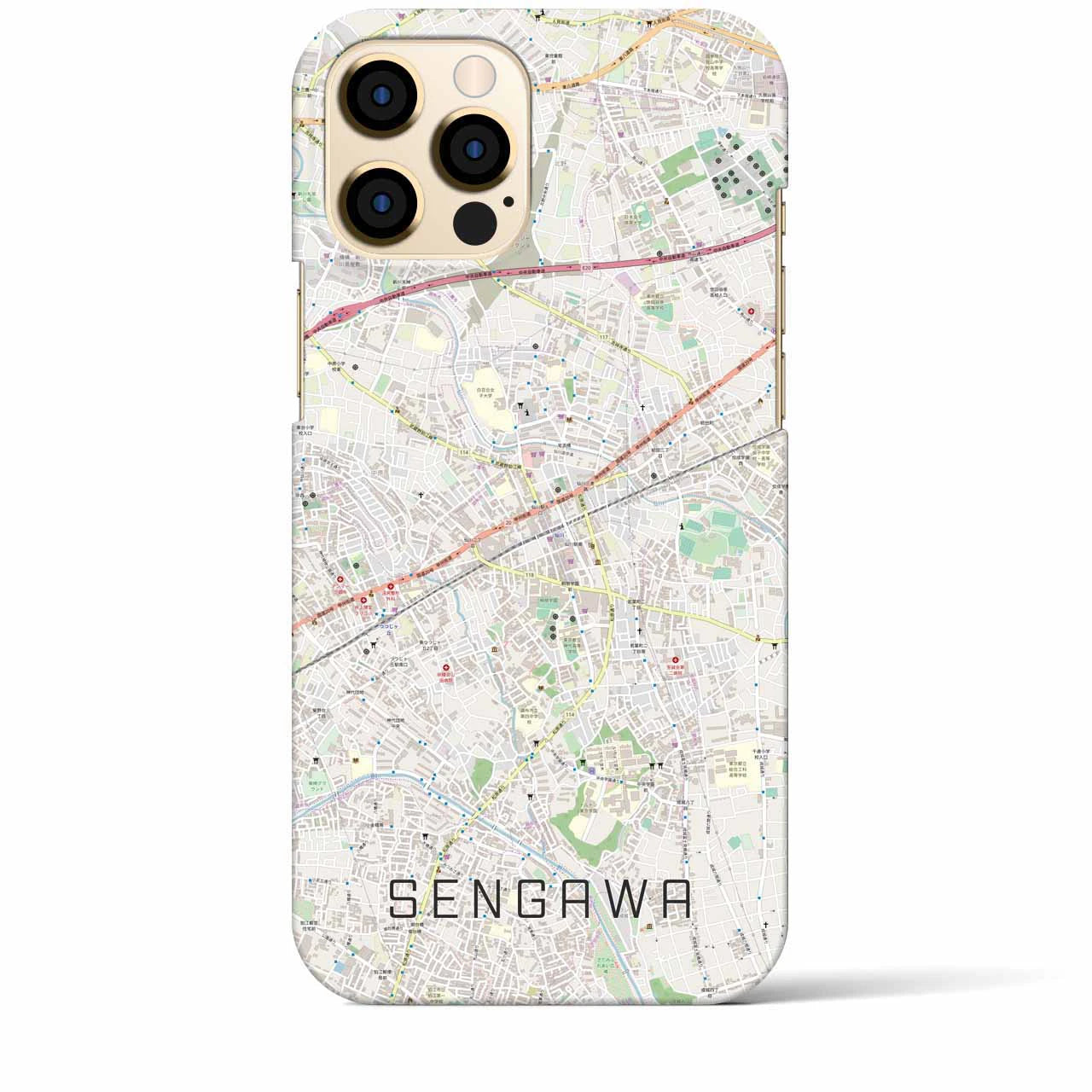 【仙川(東京都)】地図柄iPhoneケース(バックカバータイプ)